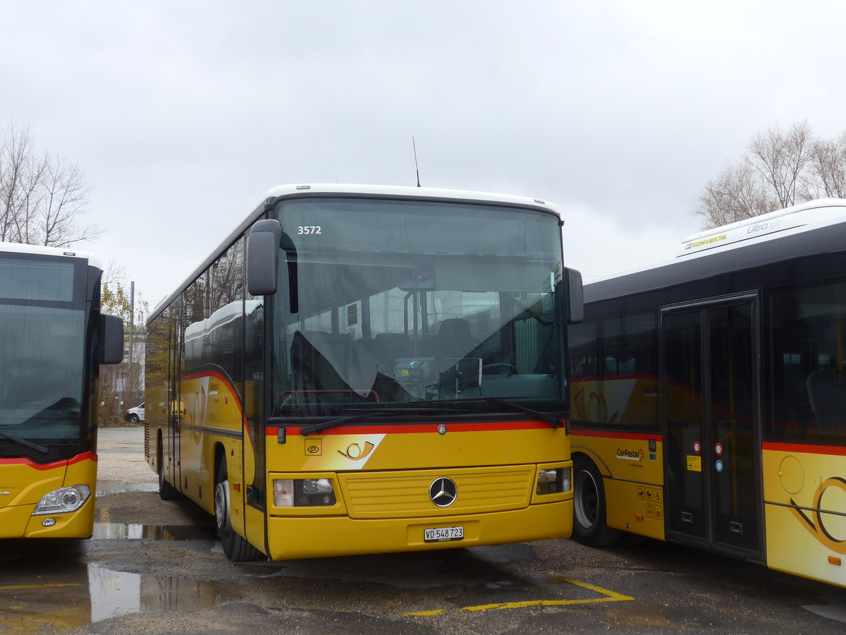 (186'655) - CarPostal Ouest - VD 548'723 - Mercedes am 25. November 2017 in Yverdon, Garage