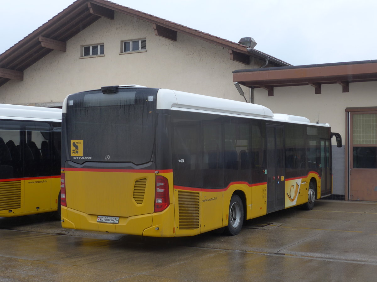 (186'666) - CarPostal Ouest - VD 464'947 - Mercedes am 25. November 2017 in Yverdon, Garage