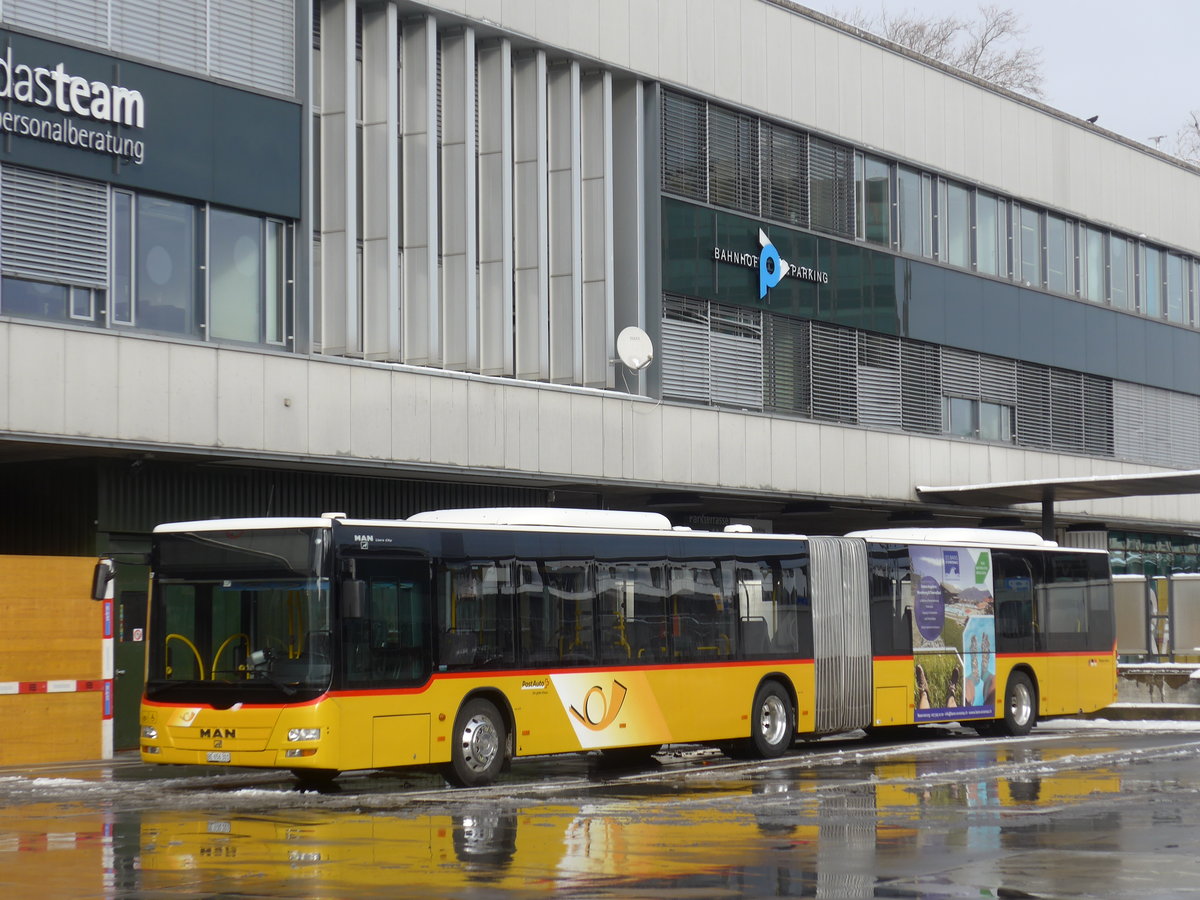 (187'026) - PostAuto Bern - Nr. 664/BE 656'301 - MAN am 18. Dezember 2017 in Bern, Postautostation