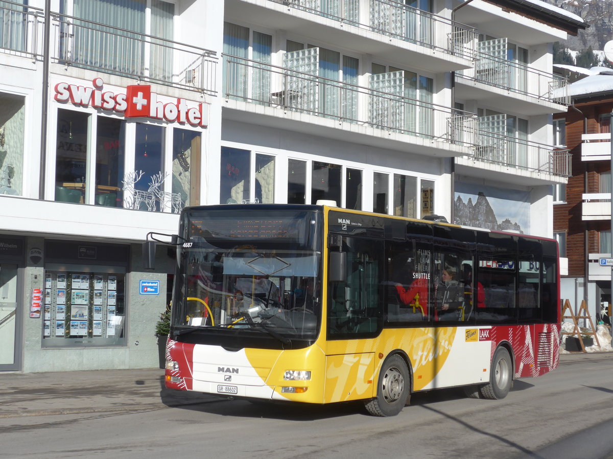 (187'390) - Stuppan, Flims - GR 88'602 - MAN/Gppel am 26. Dezember 2017 in Flims, Bergbahnen