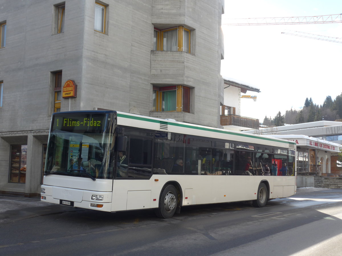 (187'401) - Stuppan, Flims - GR 153'980 - MAN (ex TN Neuchtel Nr. 226) am 26. Dezember 2017 in Flims, Bergbahnen