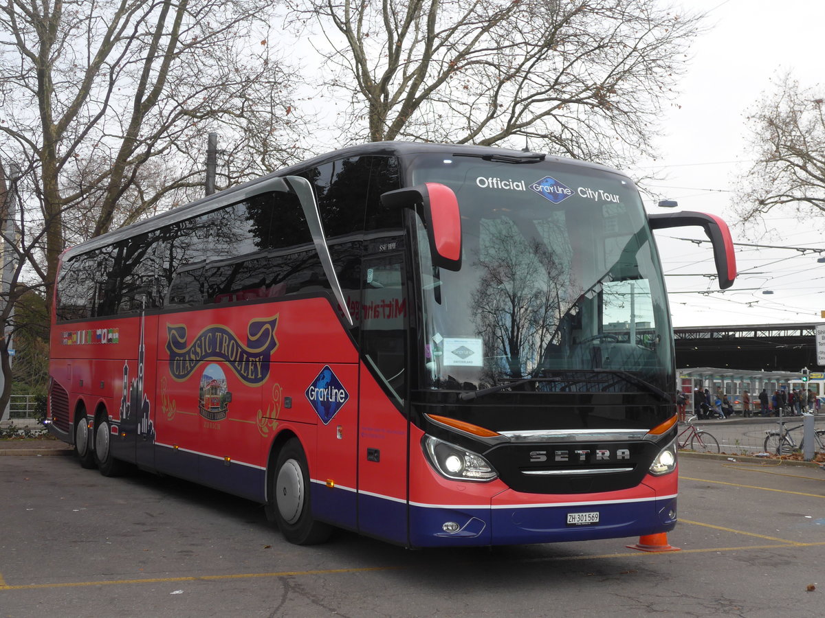 (187'458) - Meier, Zrich - ZH 301'569 - Setra am 26. Dezember 2017 in Zrich, Sihlquai