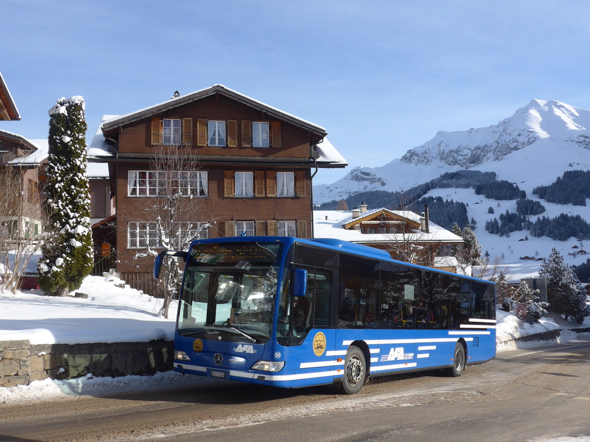 (187'474) - AFA Adelboden - Nr. 58/BE 611'224 - Mercedes am 29. Dezember 2017 in Adelboden, Landstrasse