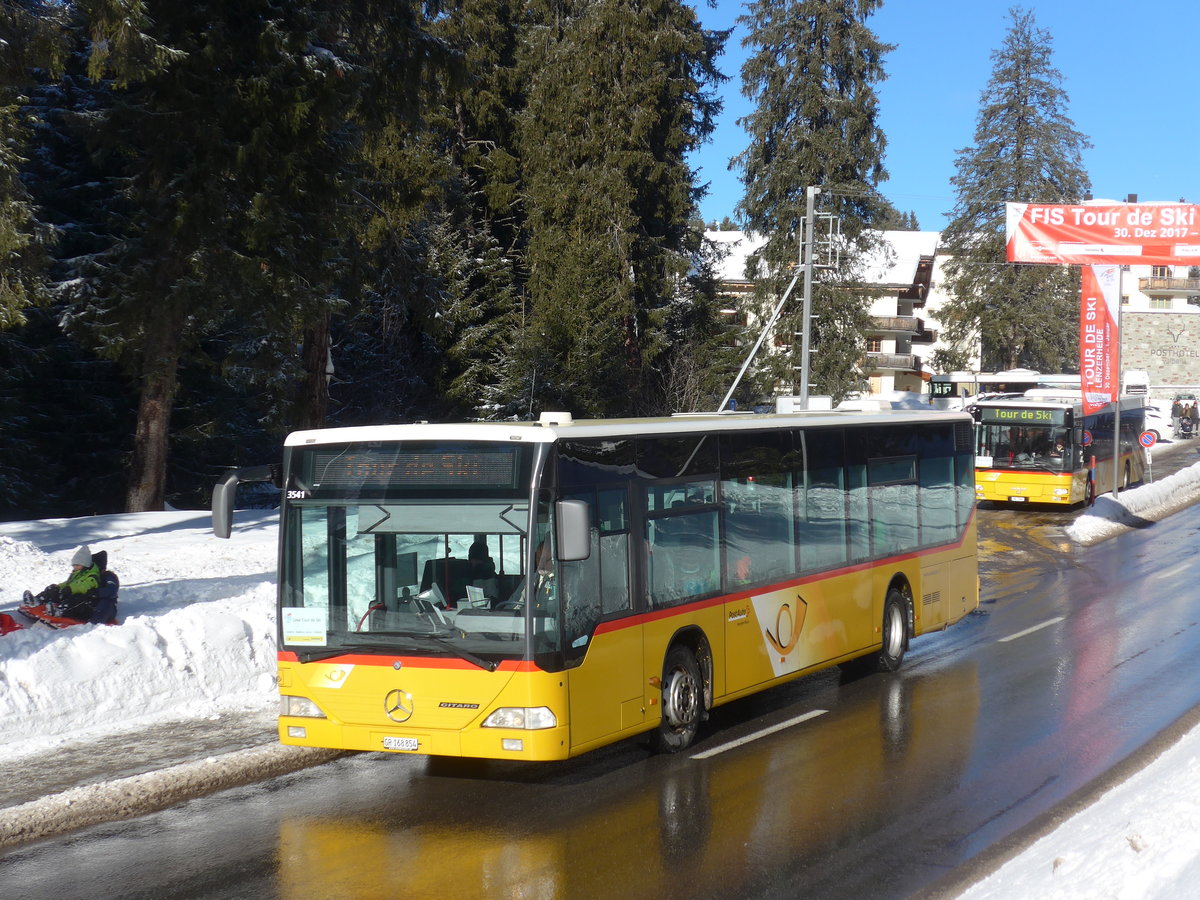 (187'576) - PostAuto Graubnden - GR 168'854 - Mercedes (ex Vogt, Klosters Nr. 7) am 1. Januar 2018 in Valbella, Tour de Ski