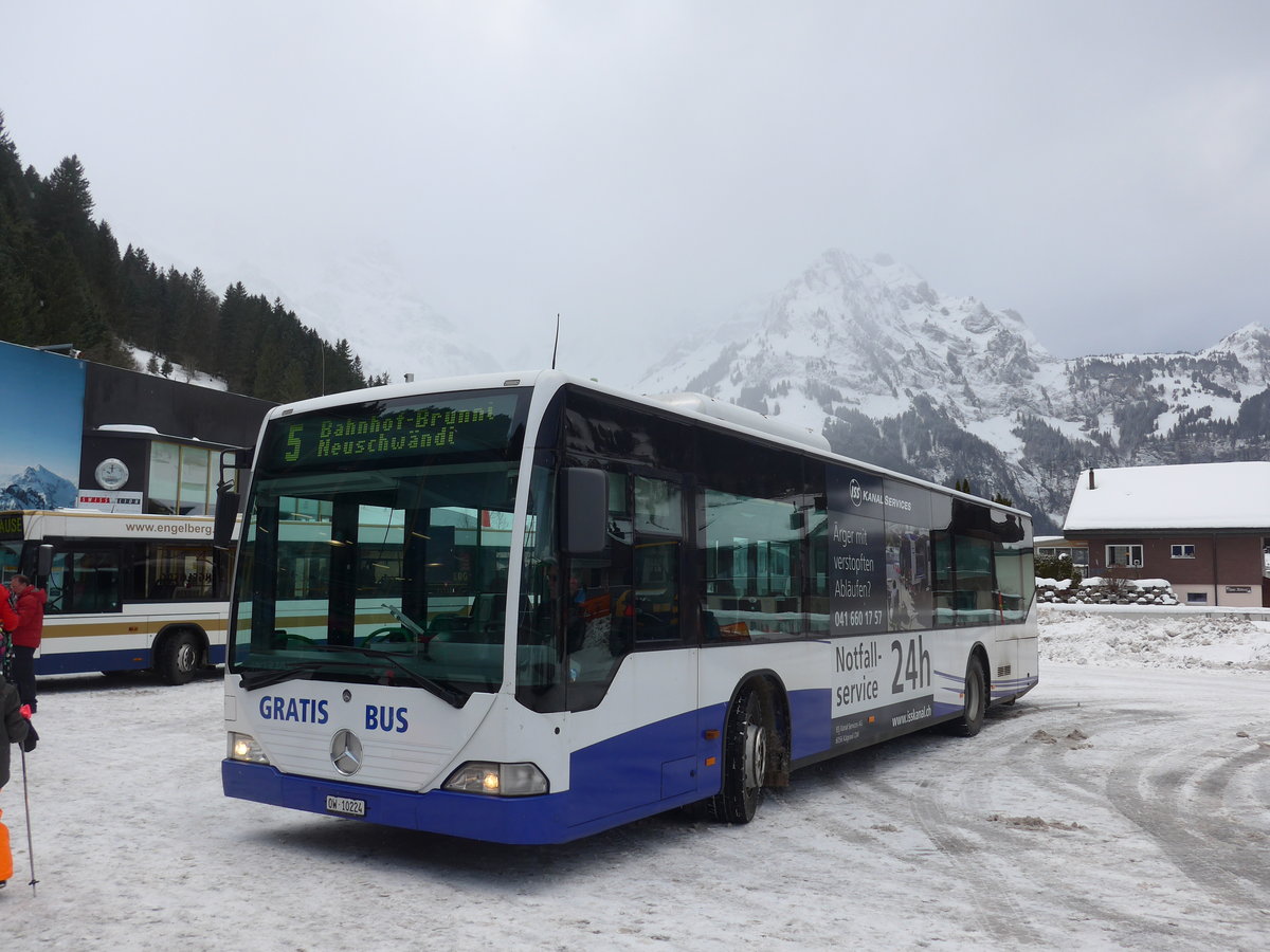 (187'618) - EAB Engelberg - Nr. 2/OW 10'224 - Mercedes (ex Nr. 6; ex TPL Lugano Nr. 11) am 2. Januar 2018 in Engelberg, Titlisbahnen