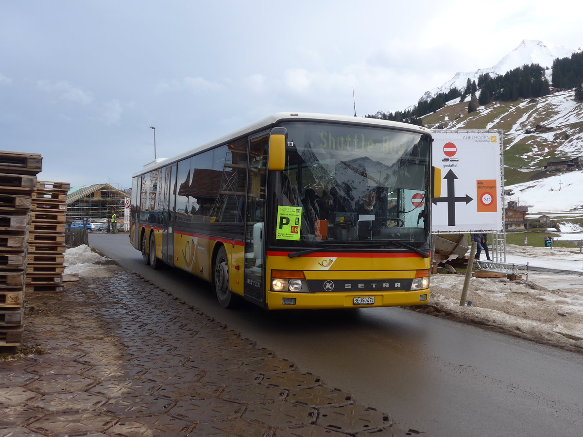 (187'737) - AVA Aarberg - Nr. 12/BE 350'471 - Setra (ex Nr. 11; ex Nr. 7) am 7. Januar 2018 in Adelboden, Weltcup