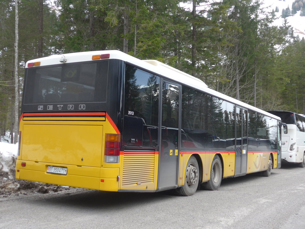 (187'784) - AVA Aarberg - Nr. 12/BE 350'471 - Setra (ex Nr. 11; ex Nr. 7) am 7. Januar 2018 in Adelboden, Unter dem Birg