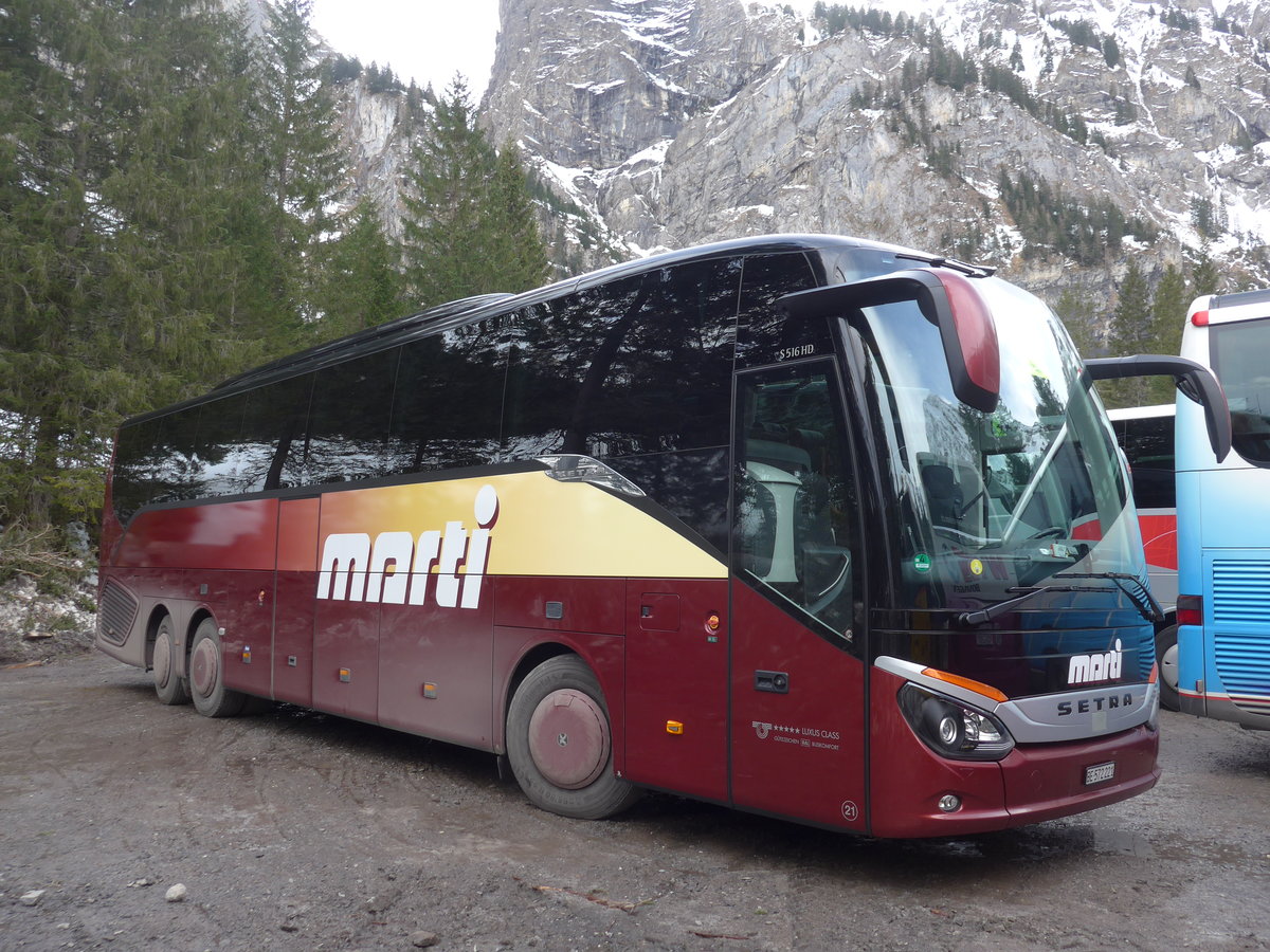 (187'838) - Marti, Kallnach - Nr. 21/BE 572'221 - Setra am 7. Januar 2018 in Adelboden, Unter dem Birg