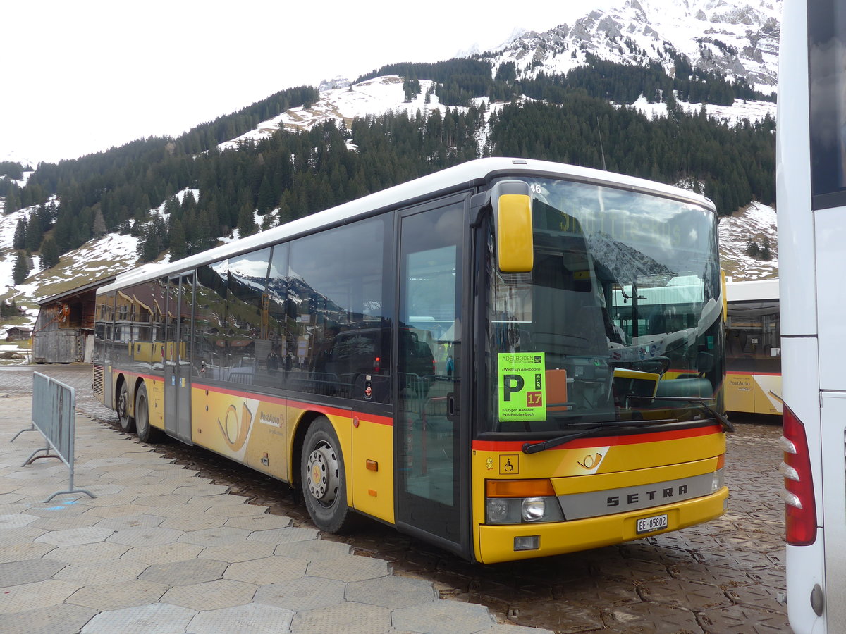 (187'848) - AVA Aarberg - Nr. 11/BE 85'802 - Setra (ex Nr. 2) am 7. Januar 2018 in Adelboden, Weltcup