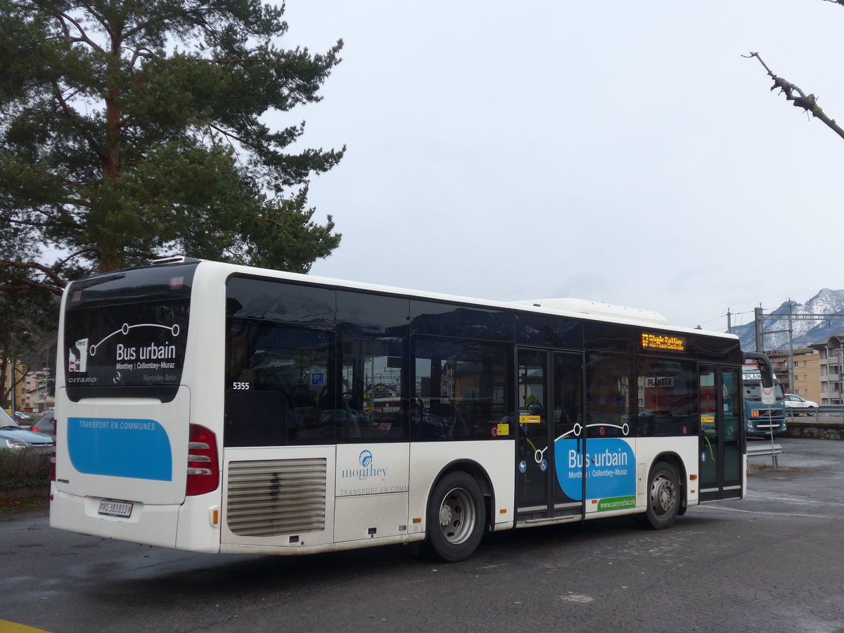 (187'987) - TPC Aigle - VS 383'833 - Mercedes am 20. Januar 2018 beim Bahnhof Monthey CFF