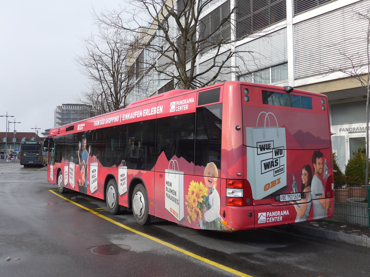 (188'484) - STI Thun - Nr. 160/BE 752'160 - MAN am 12. Februar 2018 bei der Schifflndte Thun