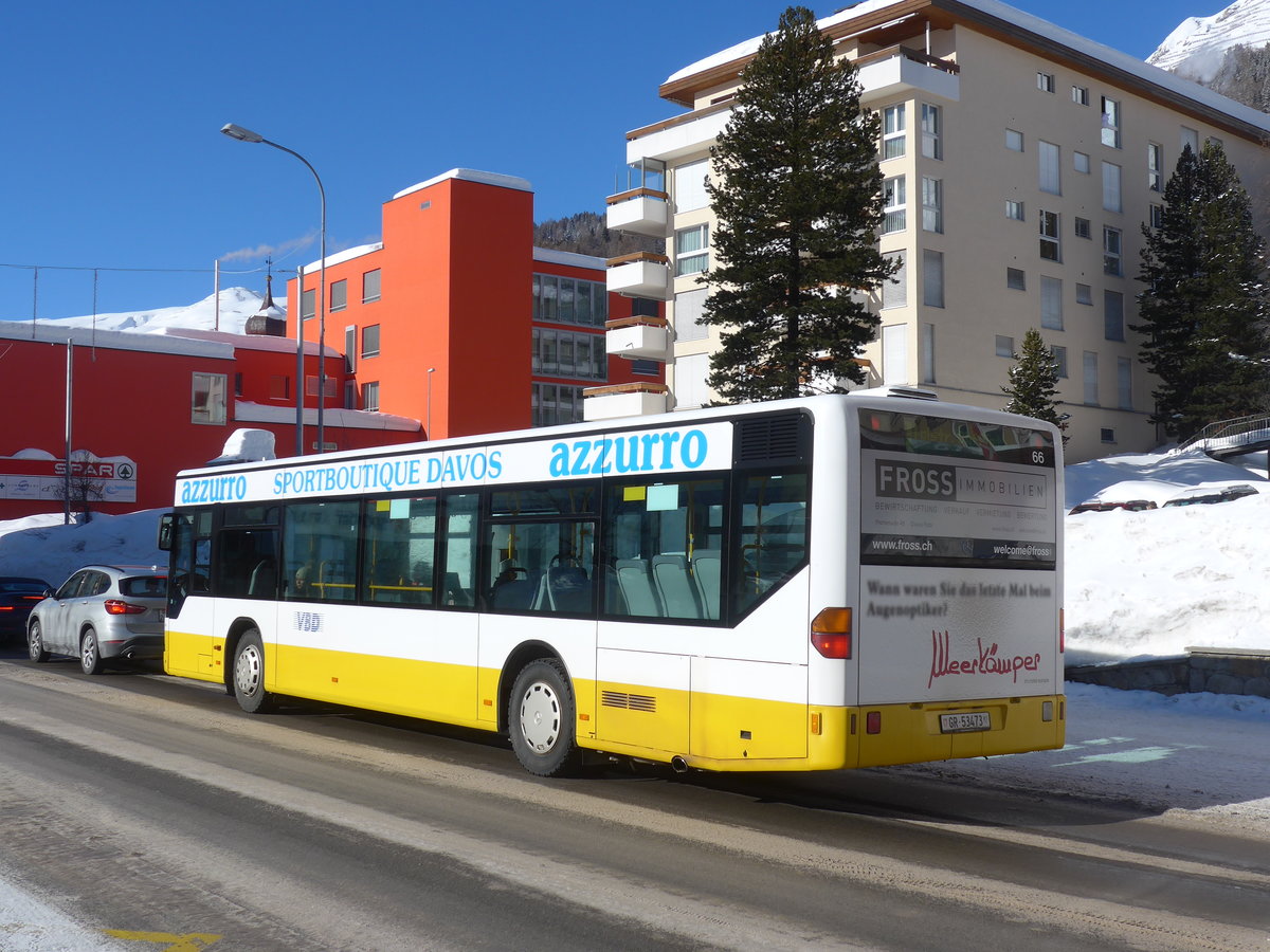 (188'507) - VBD Davos - Nr. 6/GR 53'473 - Mercedes am 13. Februar 2018 beim Bahnhof Davos Dorf