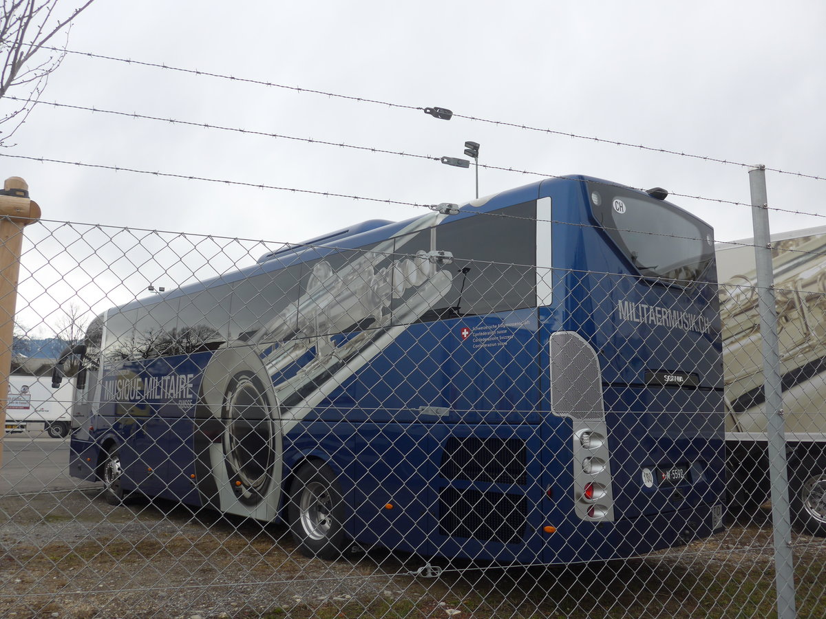 (189'129) - Schweizer Armee - M+5592 - Scania am 11. Mrz 2018 in Thun, Waffenplatz