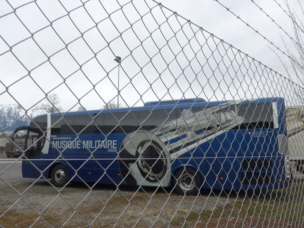 (189'130) - Schweizer Armee - M+5592 - Scania am 11. Mrz 2018 in Thun, Waffenplatz