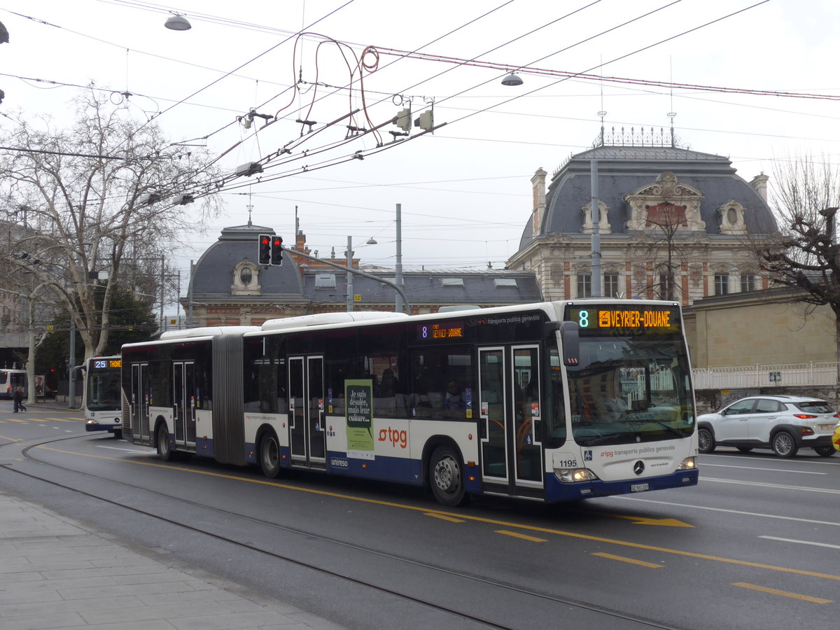 (189'140) - TPG Genve - Nr. 1195/GE 961'269 - Mercedes am 12. Mrz 2018 in Genve, Place des Vingt-Deux-Cantons