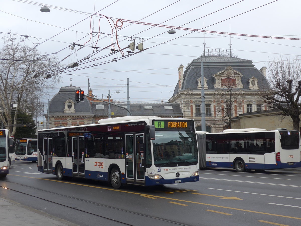 (189'150) - TPG Genve - Nr. 540/GE 960'602 - Mercedes am 12. Mrz 2018 in Genve, Place des Vingt-Deux-Cantons