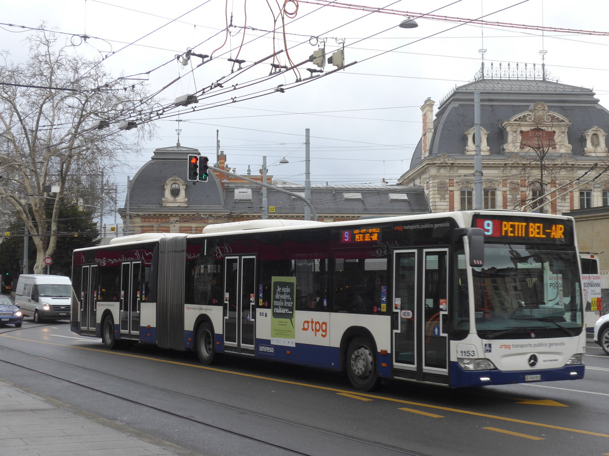 (189'156) - TPG Genve - Nr. 1153/GE 960'903 - Mercedes am 12. Mrz 2018 in Genve, Place des Vingt-Deux-Genve