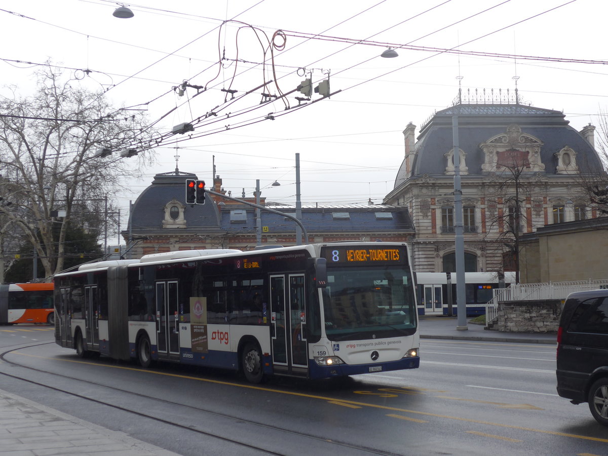 (189'177) - TPG Genve - Nr. 159/GE 960'543 - Mercedes am 12. Mrz 2018 in Genve, Place des Vingt-Deux-Cantons