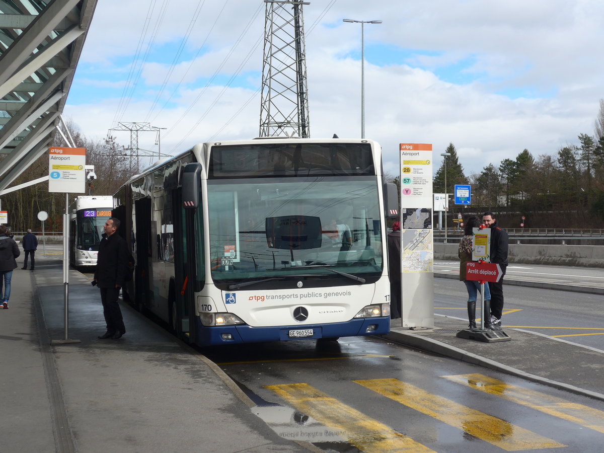 (189'267) - TPG Genve - Nr. 170/GE 960'554 - Mercedes am 12. Mrz 2018 in Genve, Aroport