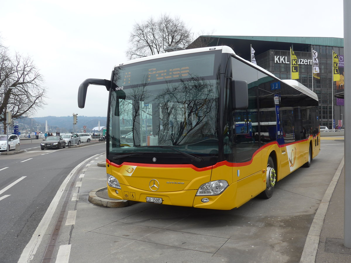 (189'419) - Bucheli, Kriens - Nr. 29/LU 15'085 - Mercedes am 17. Mrz 2018 beim Bahnhof Luzern