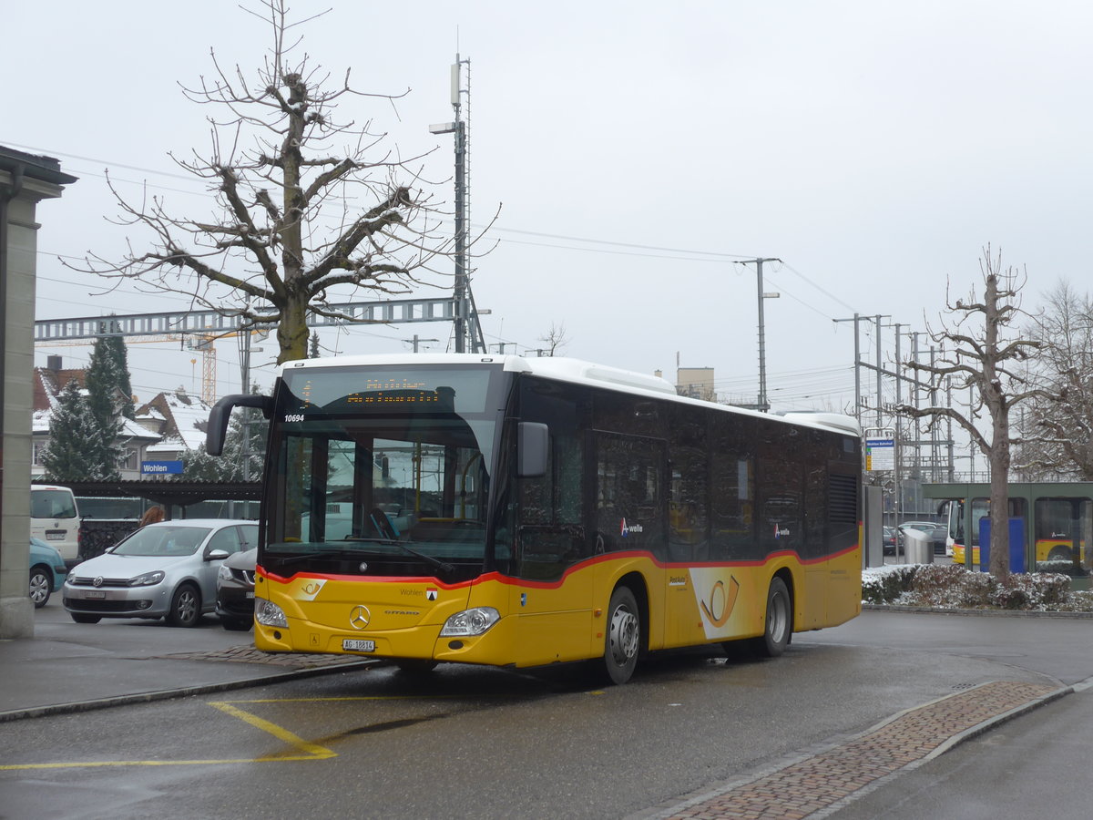 (189'487) - Geissmann, Hgglingen - AG 18'814 - Mercedes am 19. Mrz 2018 beim Bahnhof Wohlen