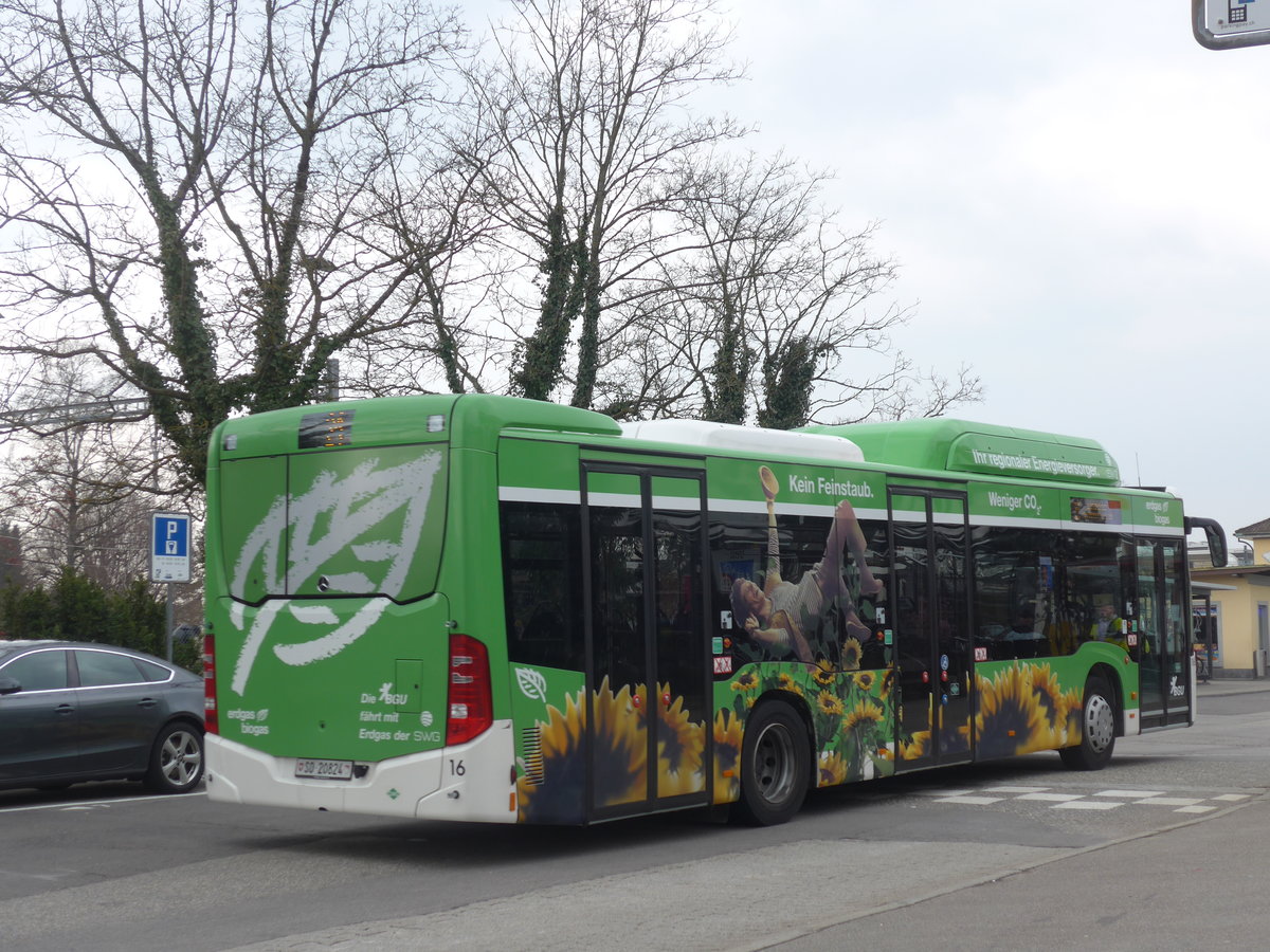 (189'632) - BGU Grenchen - Nr. 16/SO 20'824 - Mercedes am 26. Mrz 2018 beim Bahnhof Grenchen Sd