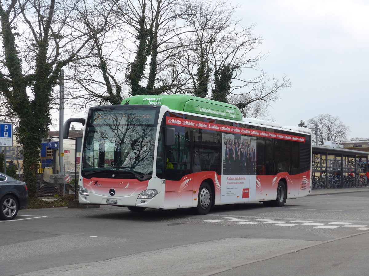 (189'633) - BGU Grenchen - Nr. 31/SO 130'022 - Mercedes am 26. Mrz 2018 beim Bahnhof Grenchen Sd