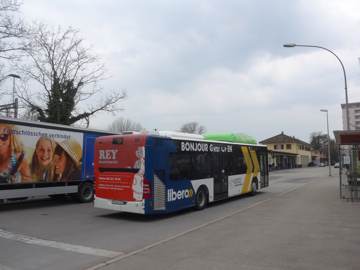 (189'642) - BGU Grenchen - Nr. 24/SO 144'738 - Mercedes am 26. Mrz 2018 beim Bahnhof Grenchen Sd