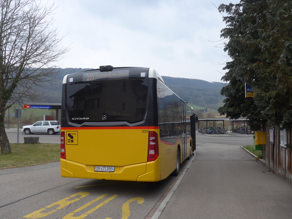 (189'688) - Volkart, Schleinikon - Nr. 333/ZH 471'205 - Mercedes am 26. Mrz 2018 beim Bahnhof Schfflinsdorf-Oberweningen