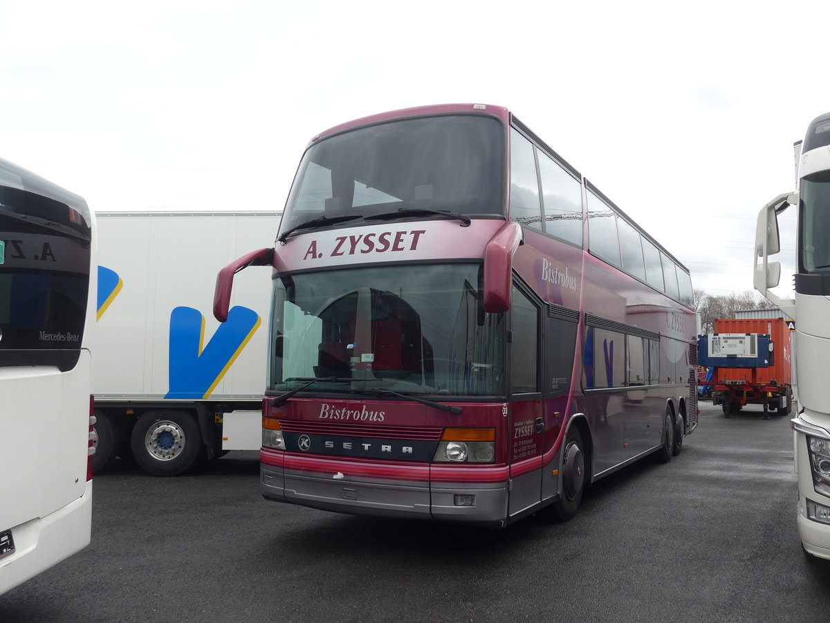 (189'845) - Zysset, Kirchdorf - Nr. 33 - Setra am 1. April 2018 in Kerzers, Interbus