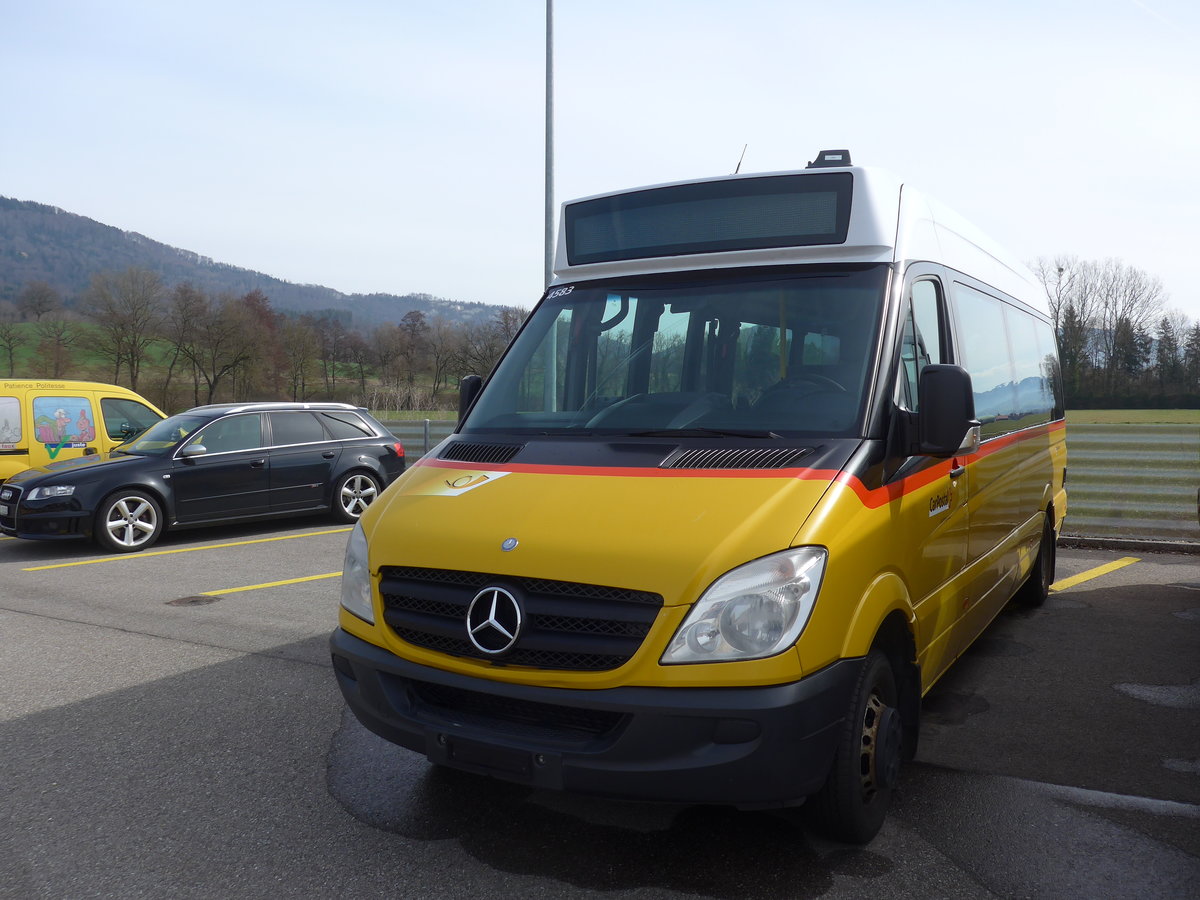 (189'911) - CarPostal Ouest - Nr. 1 - Mercedes (ex Stucki, Porrentruy Nr. 1) am 2. April 2018 in Develier, Parkplatz