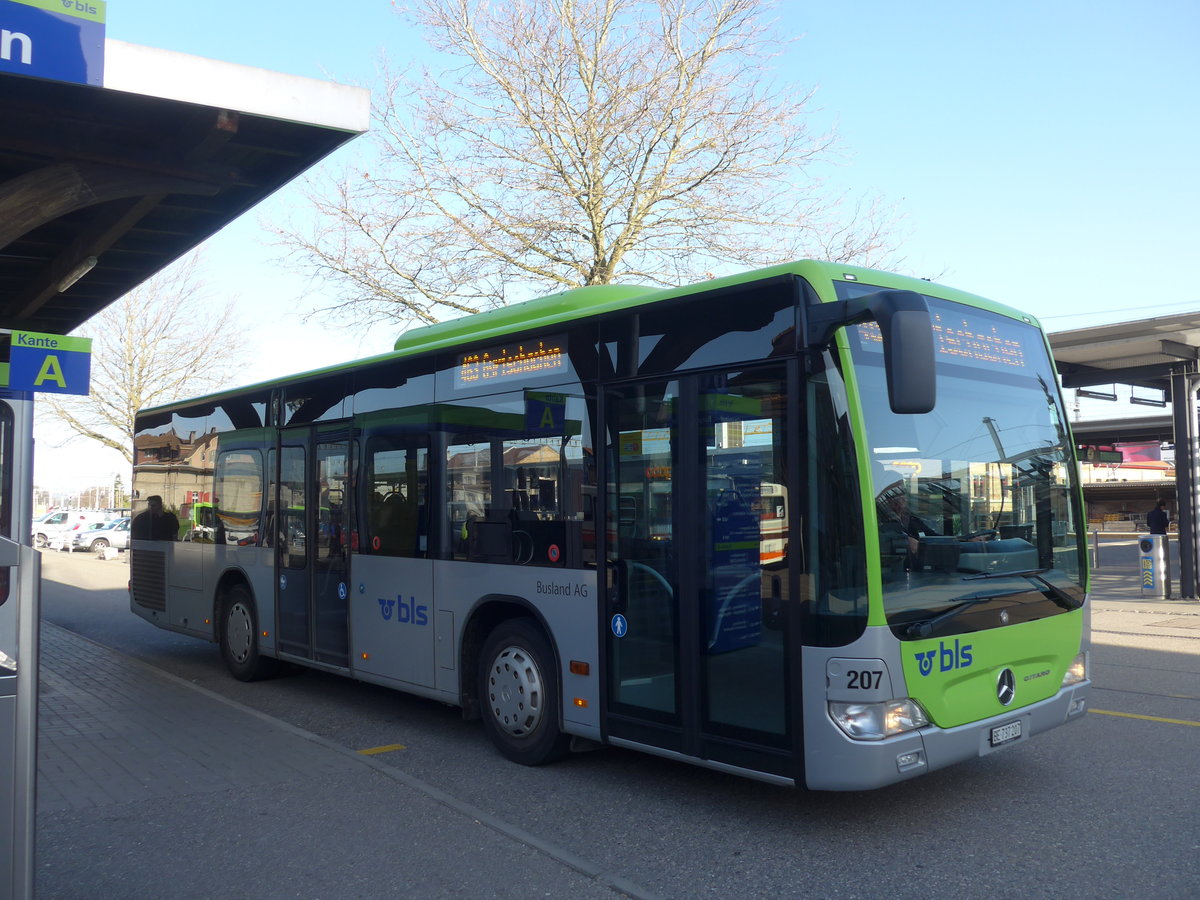 (190'014) - Busland, Burgdorf - Nr. 207/BE 737'207 - Mercedes am 7. April 2018 beim Bahnhof Burgdorf