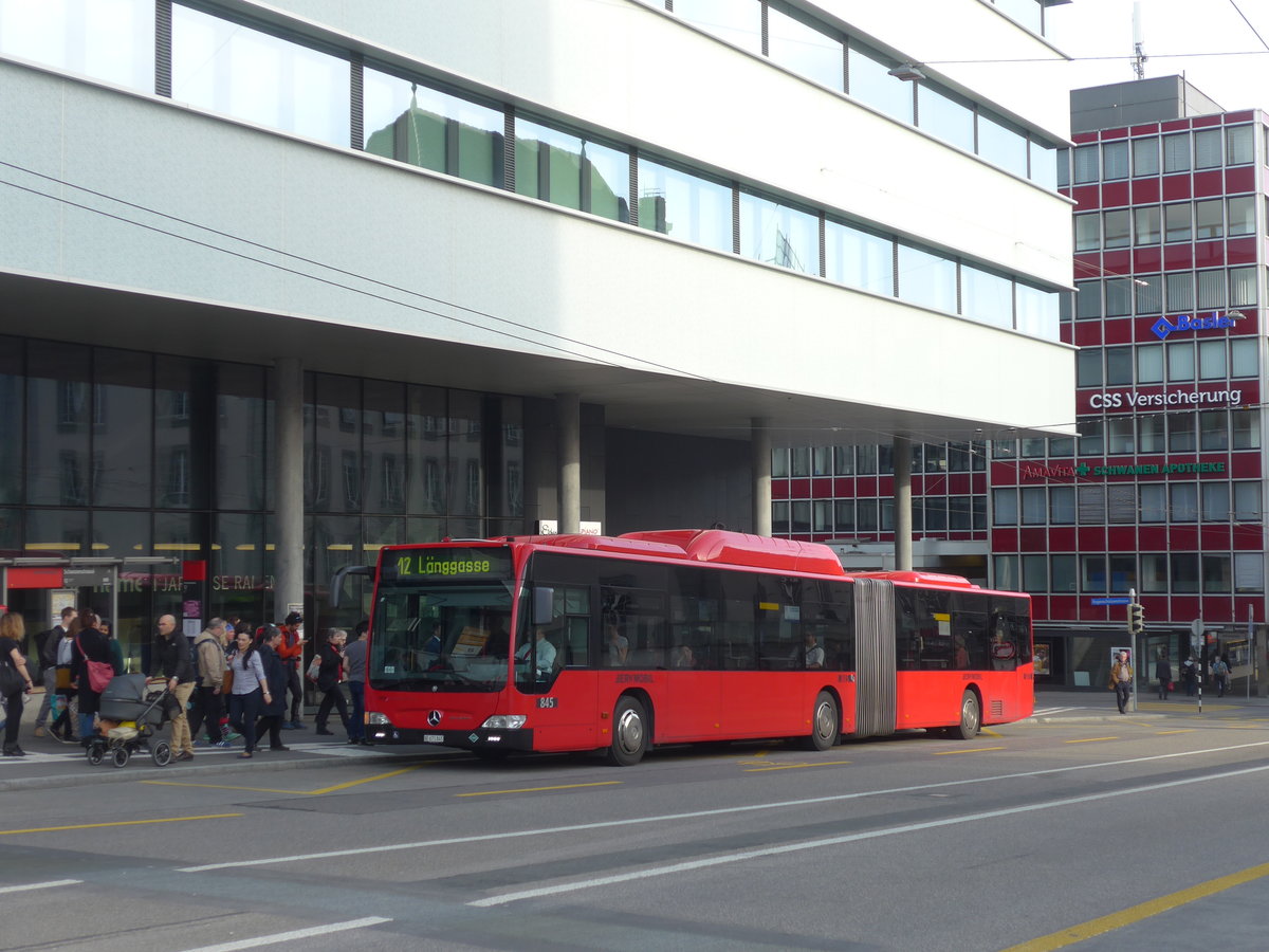 (190'090) - Bernmobil, Bern - Nr. 845/BE 671'845 - Mercedes am 7. April 2018 beim Bahnhof Bern