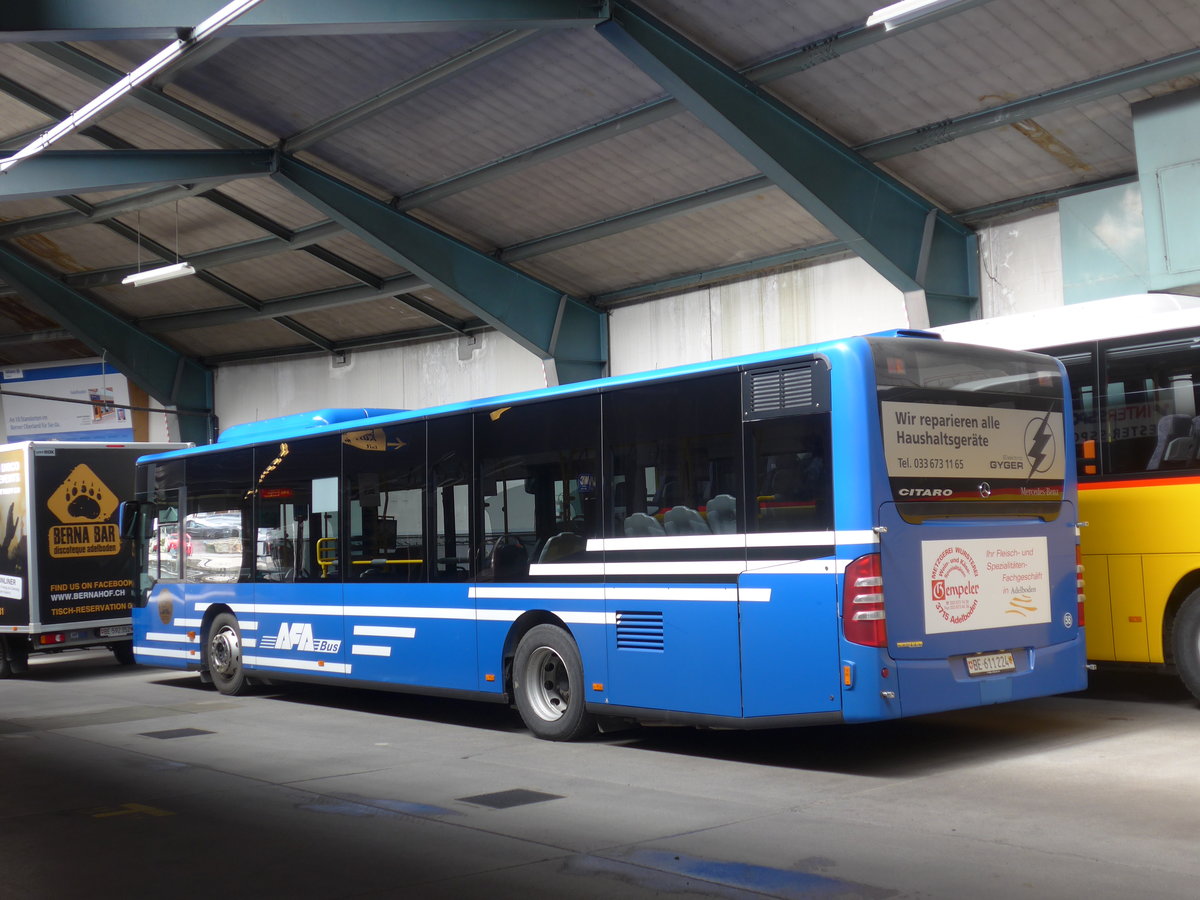 (190'120) - AFA Adelboden - Nr. 58/BE 611'224 - Mercedes am 14. April 2018 in Adelboden, Busstation