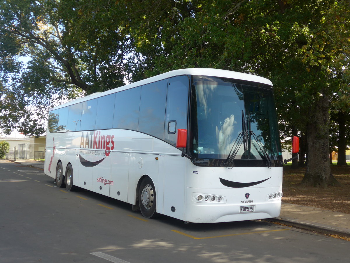 (190'828) - AATKings - Nr. 1123/FUP579 - Scania/KiwiBus am 22. April 2018 in Matamata