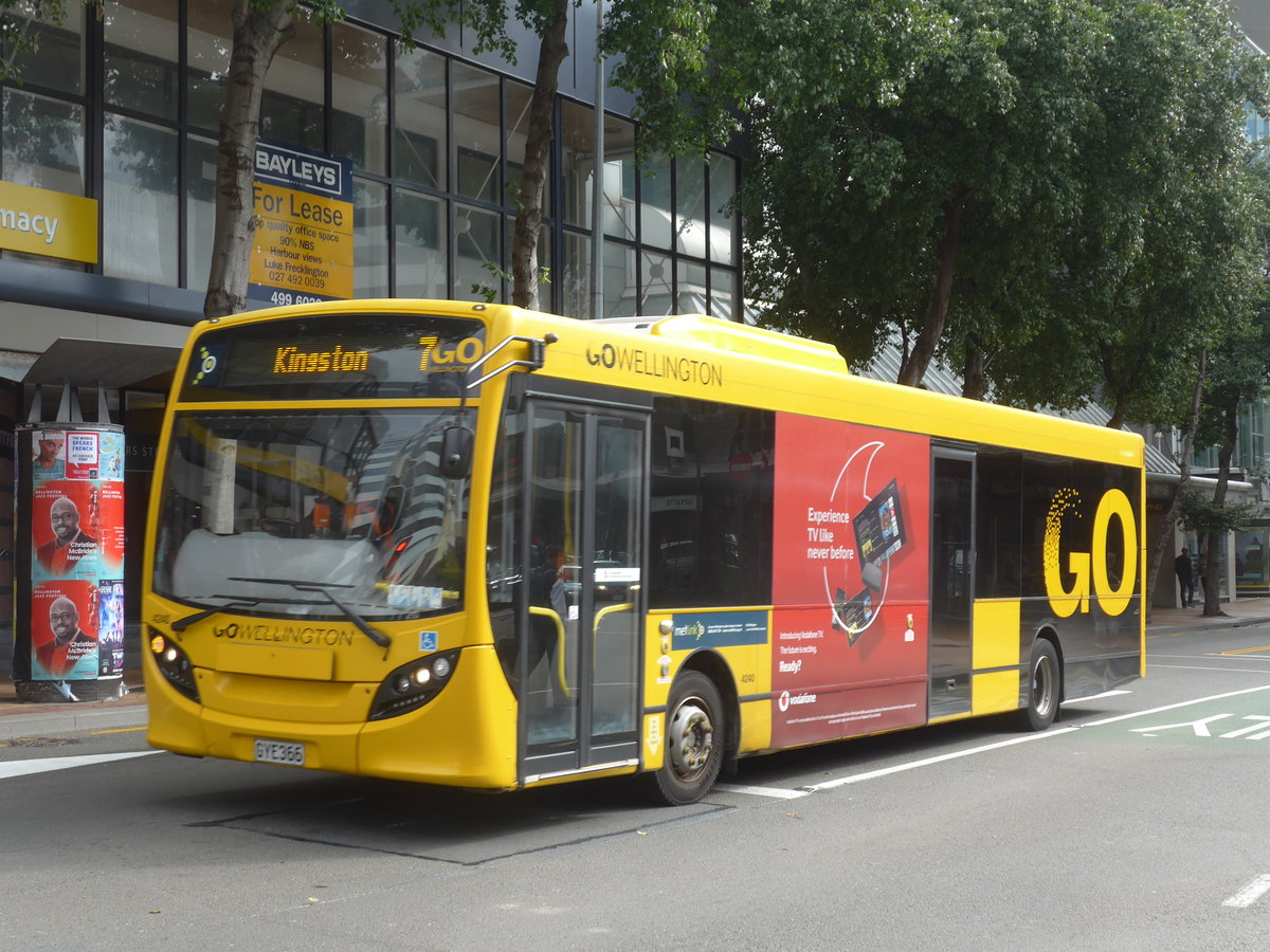 (191'709) - GO Wellington - Nr. 4240/GYE366 - Alexander Dennis/KiwiBus am 27. April 2018 in Wellington