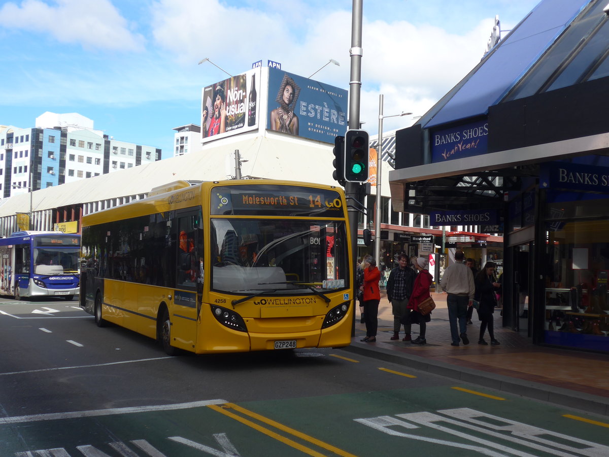 (191'731) - GO Wellington - Nr. 4258/GZP248 - Alexander Dennis/KiwiBus am 27. April 2018 in Wellington