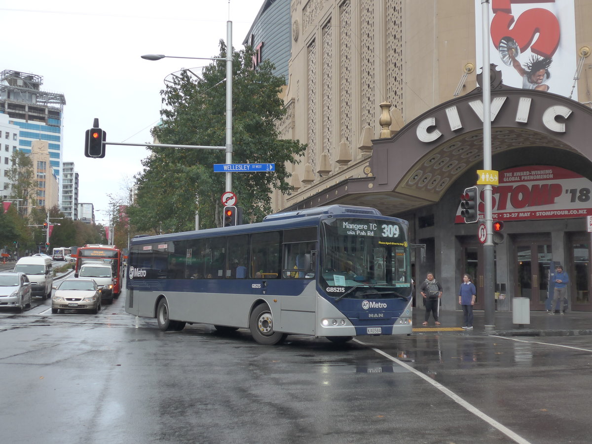 (192'093) - AT Metro, Auckland - Nr. GB5215/KAG584 - MAN/GBV NZ am 30. April 2018 in Auckland