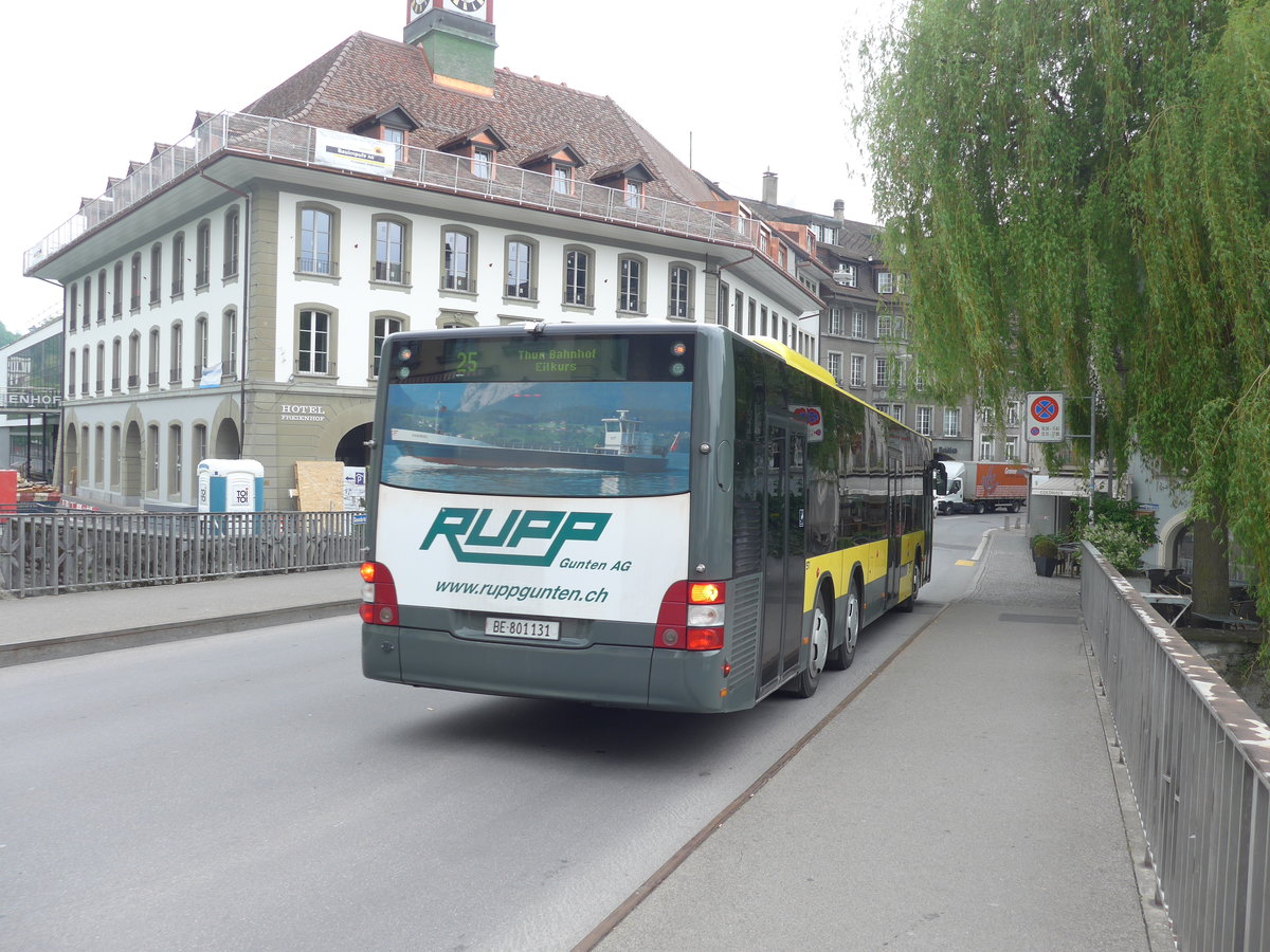 (192'317) - STI Thun - Nr. 131/BE 801'131 - MAN am 4. Mai 2018 in Thun, Sinnebrcke