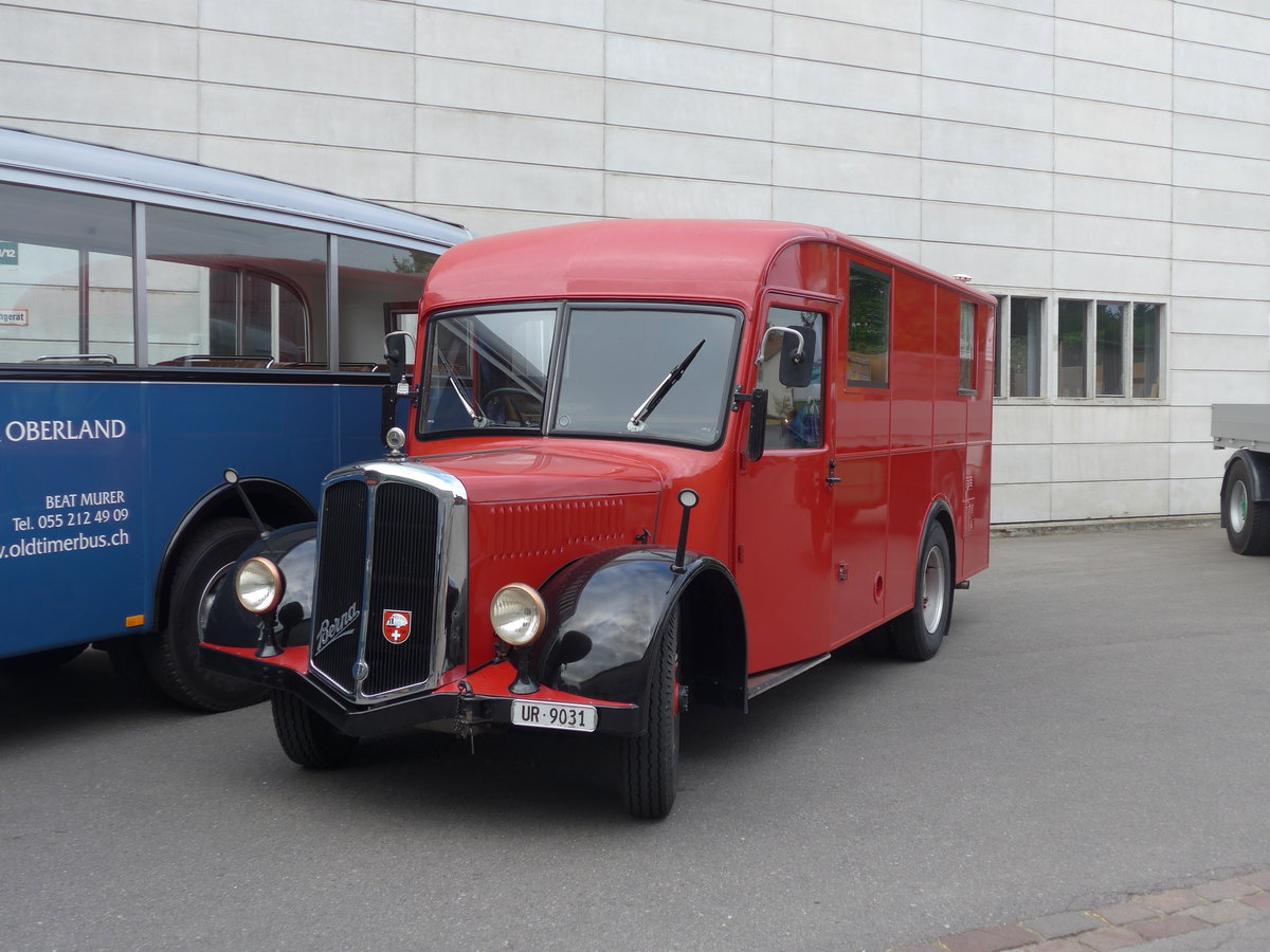 (192'387) - Schuler, Amsteg - UR 9031 - Berna/Hess (ex Hfliger, Luzern; ex M+3143) am 5. Mai 2018 in Attikon, Wegmller