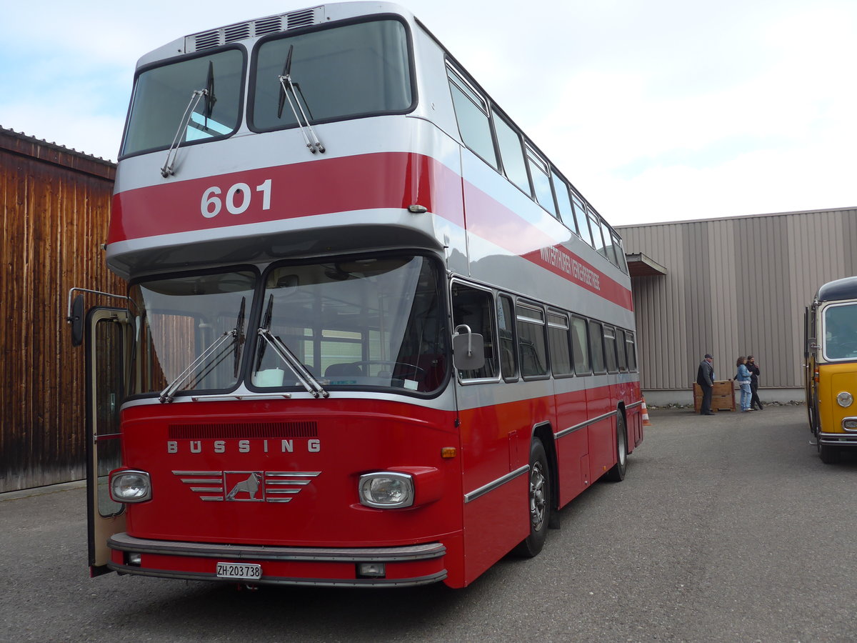 (192'394) - WV Winterthur - Nr. 601/ZH 203'738 - Bssing (ex Nr. 201; ex Amt fr Luftverkehr, Zrich Nr. 47; ex Swissair, Zrich Nr. 23) am 5. Mai 2018 in Attikon, Wegmller