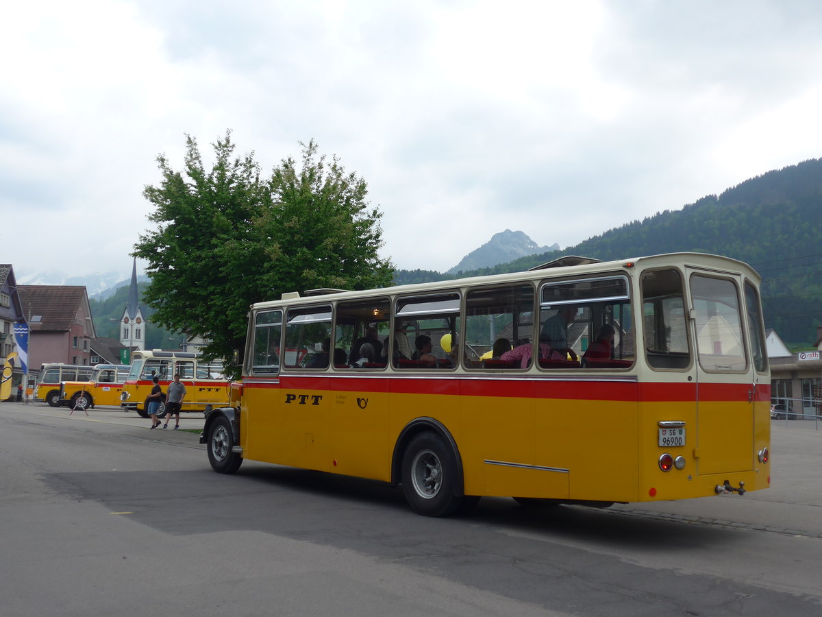 (192'781) - Altherr, Nesslau - SG 96'900 - Saurer/R&J am 5. Mai 2018 beim Bahnhof Nesslau-Neu St. Johann