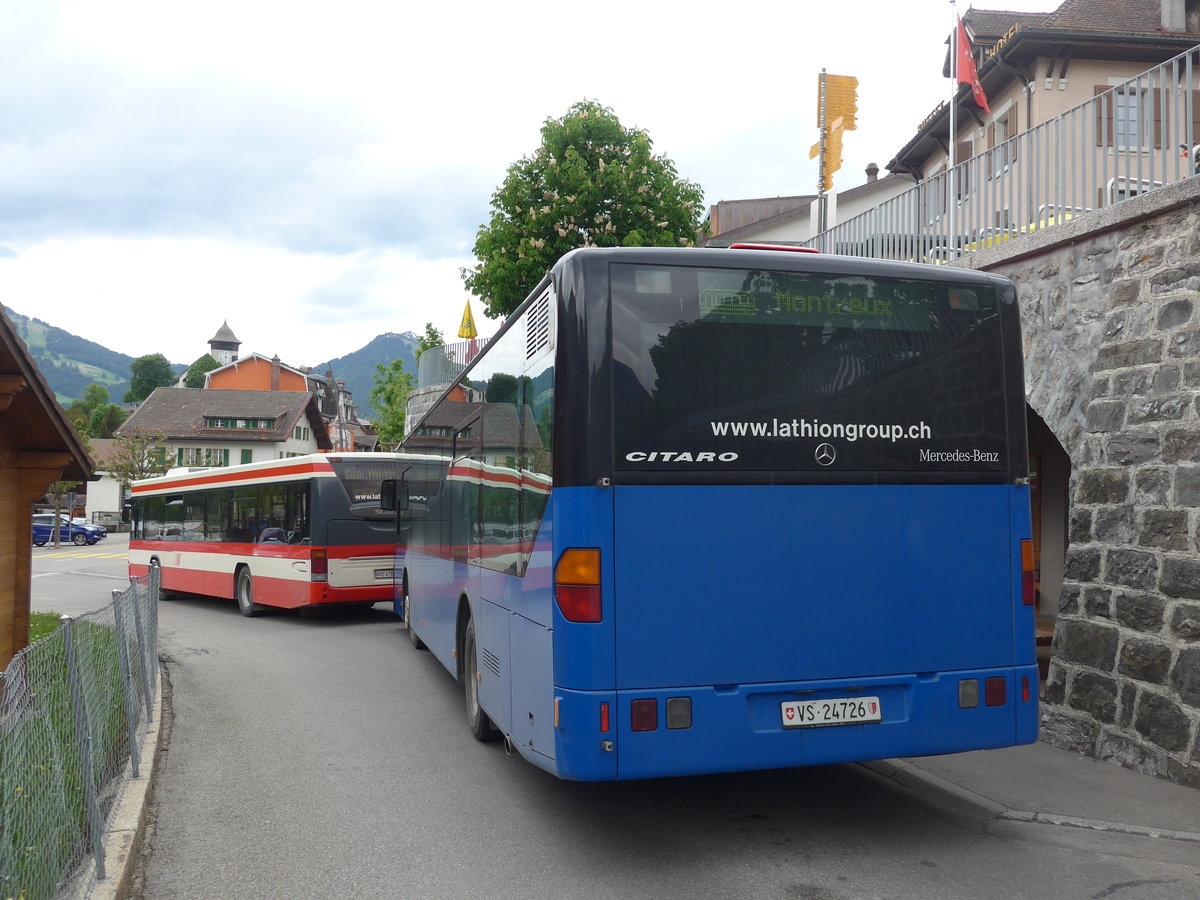 (193'279) - Lathion, Sion - Nr. 5/VS 24'726 - Mercedes (ex Chrisma, St. Moritz Nr. 1) am 21. Mai 2018 beim Bahnhof Chteau-d'Oex