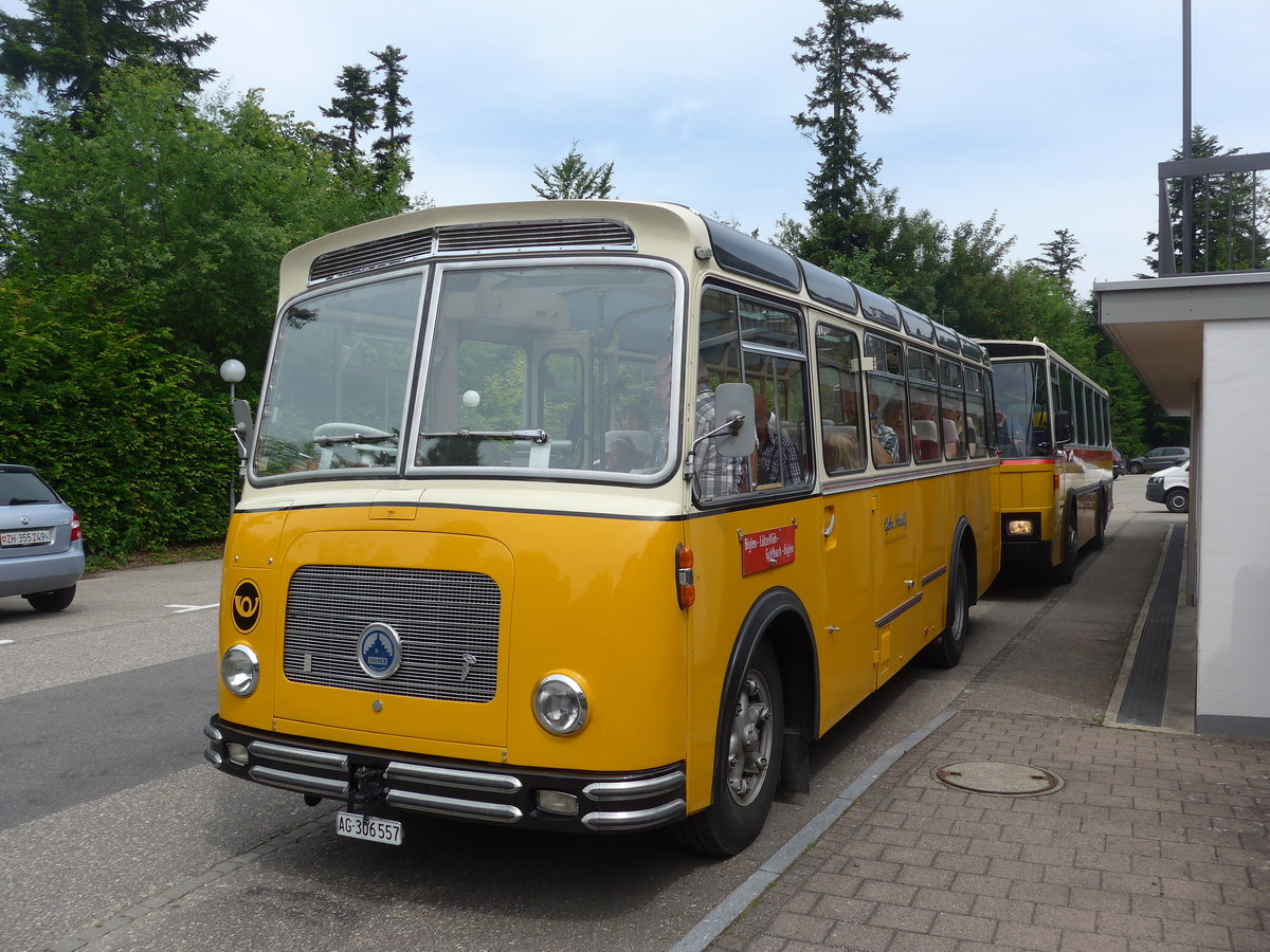 (193'684) - Streiff, Gelterkinden - AG 306'557 - Saurer/Gangloff (ex Oldie-Tours Zrisee, Wollerau; ex OTAG, Wald; ex Leibundgut, Obergoldbach; ex Krebs, Belpberg) am 3. Juni 2018 in Emmenmatt, Moosegg