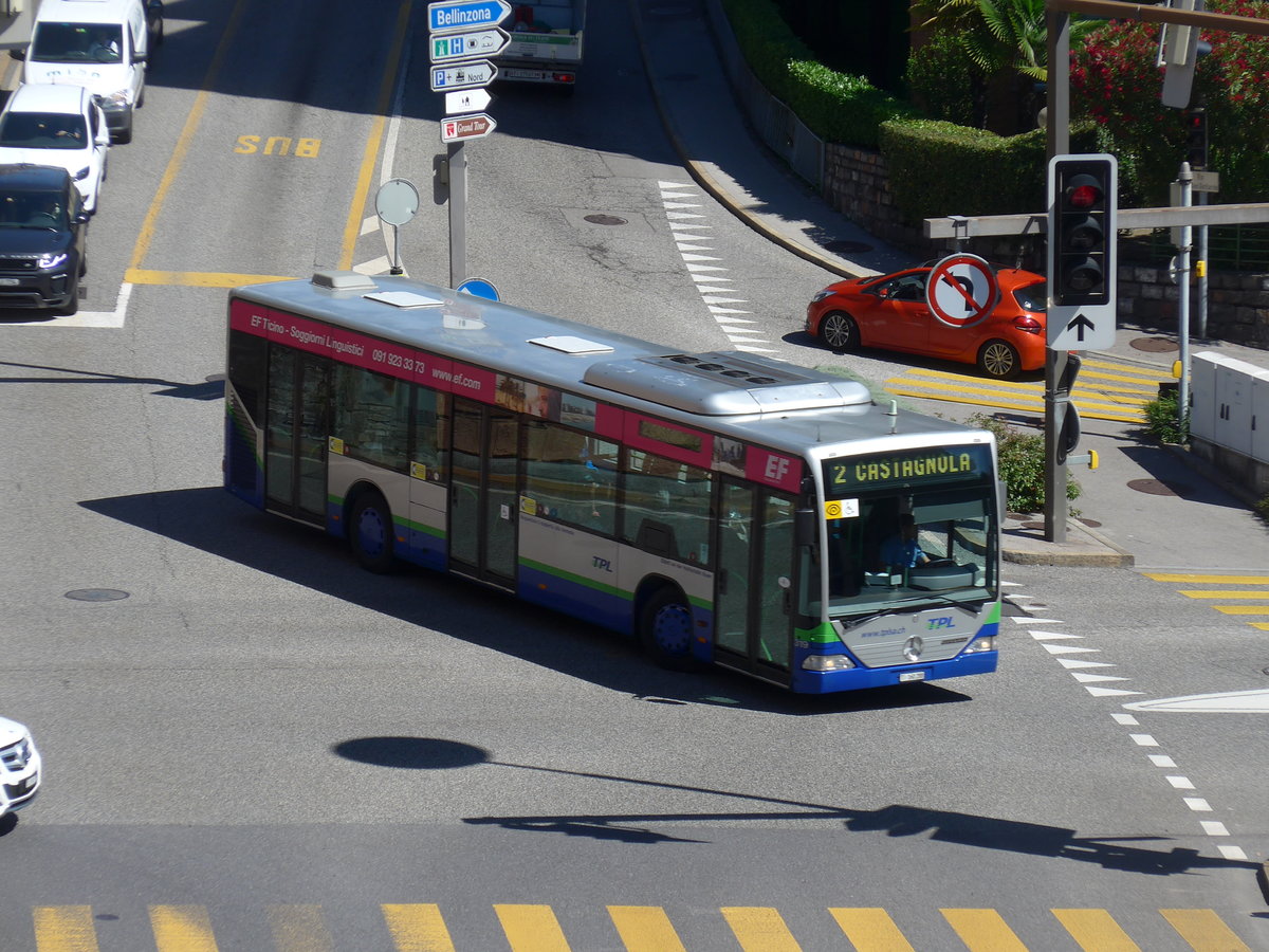 (193'804) - TPL Lugano - Nr. 319/TI 160'288 - Mercedes (ex Nr. 18) am 9. Juni 2018 in Lugano, Via del San Gottardo