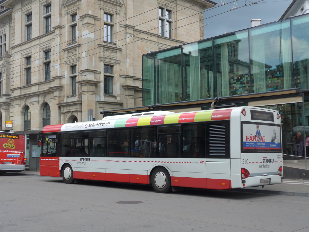 (194'082) - SW Winterthur - Nr. 210/ZH 730'210 - Solaris am 17. Juni 2018 beim Hauptbahnhof Winterthur