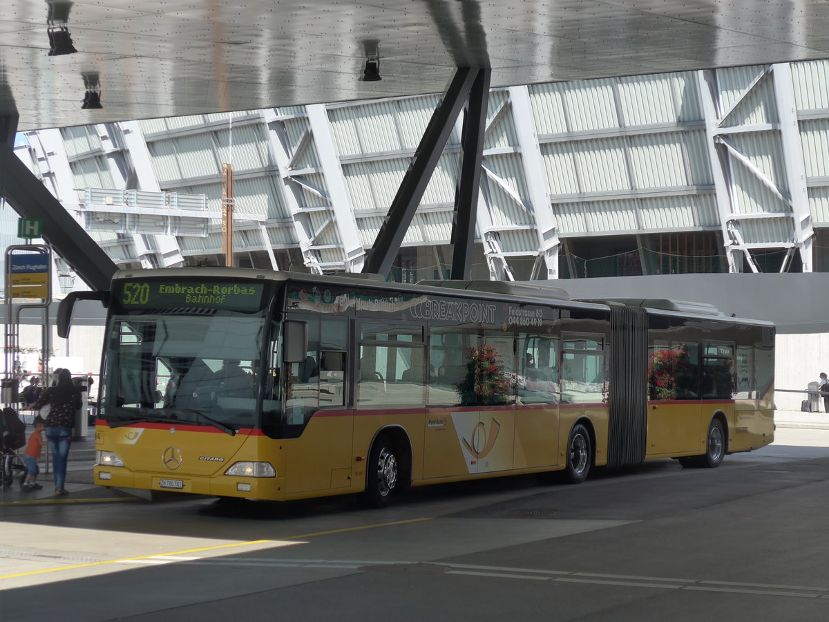 (194'268) - PostAuto Zrich - Nr. 194/ZH 780'781 - Mercedes (ex Nr. 27) am 18. Juni 2018 in Zrich, Flughafen