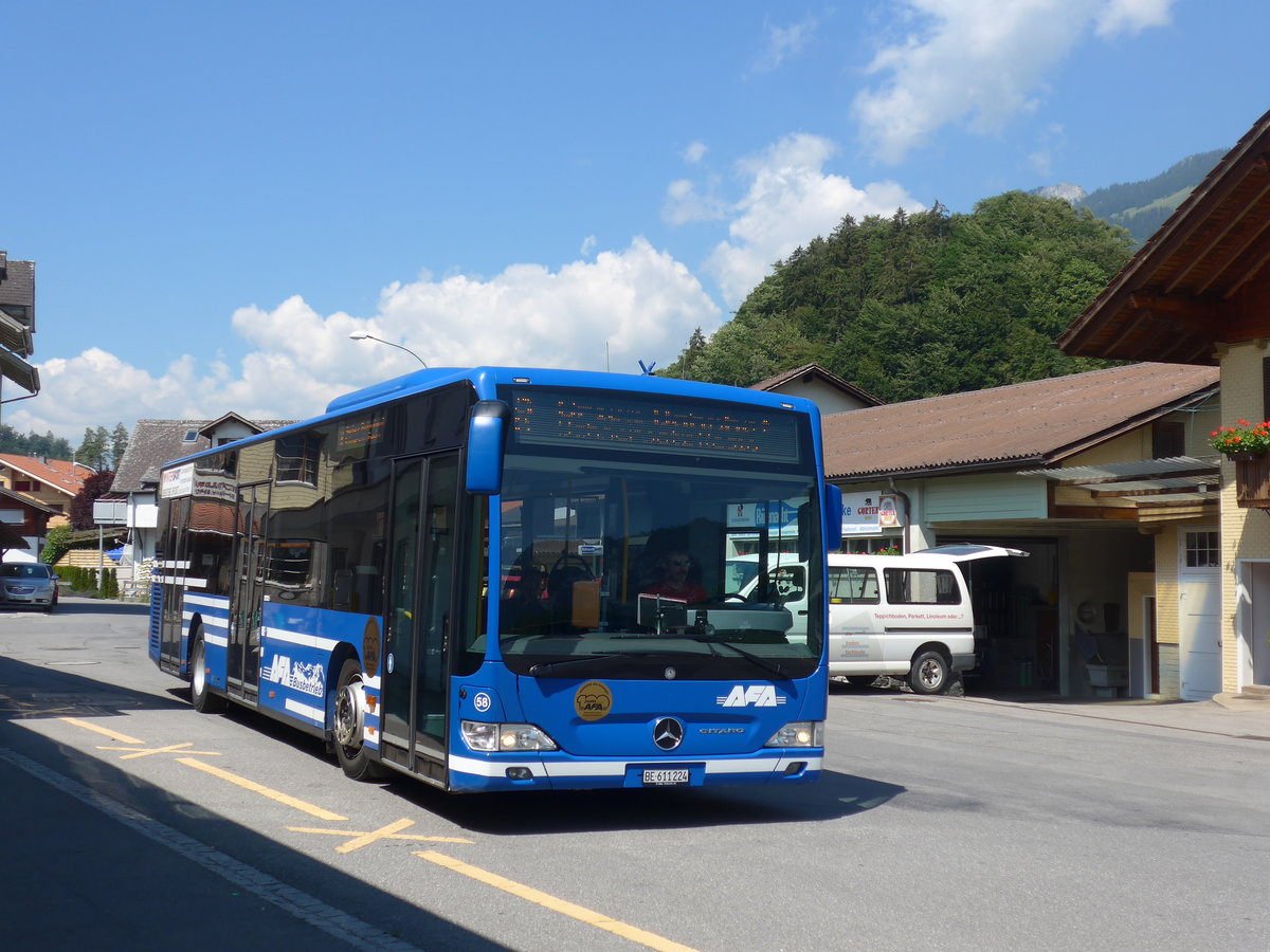 (194'676) - AFA Adelboden - Nr. 58/BE 611'224 - Mercedes am 9. Juli 2018 beim Bahnhof Oey-Diemtigen