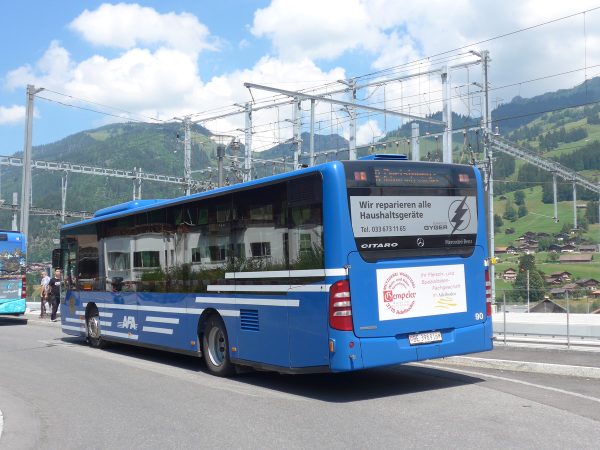 (194'698) - AFA Adelboden - Nr. 90/BE 398'916 - Mercedes am 9. Juli 2018 beim Bahnhof Zweisimmen