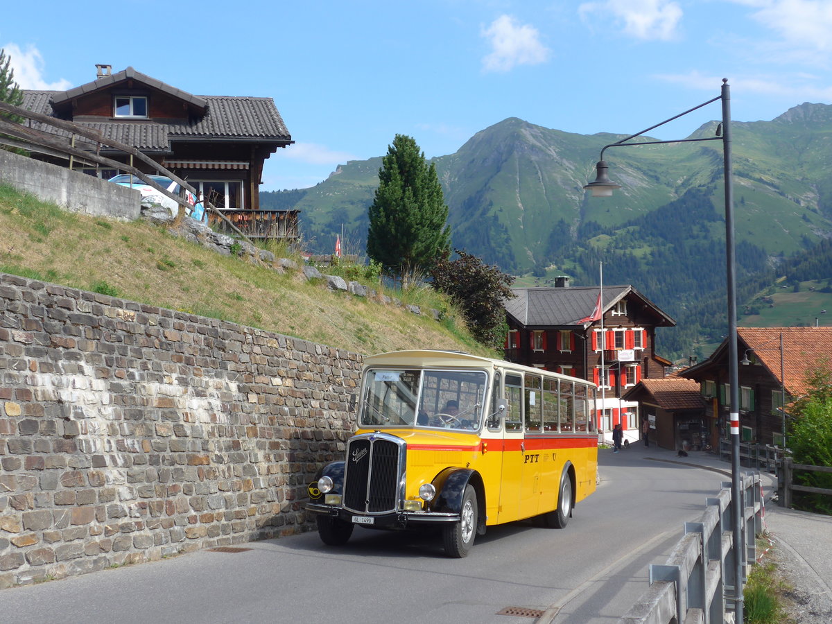 (194'807) - Biegger, Uster - Nr. 10/GL 1490 - Saurer/R&J (ex Sidler, Sempach) am 15. Juli 2018 in Tschiertschen, Enderdorf